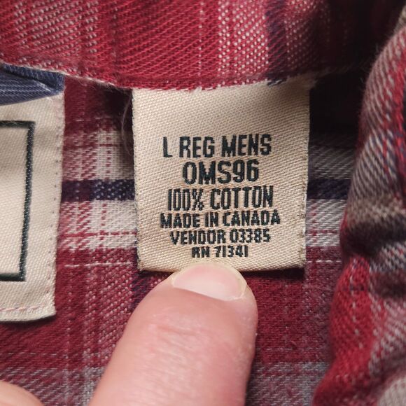 Vintage LL Bean Flannel Plaid Lined Barn Chore Shirt Jacket Shacket Mens L Blue - Picture 6 of 16